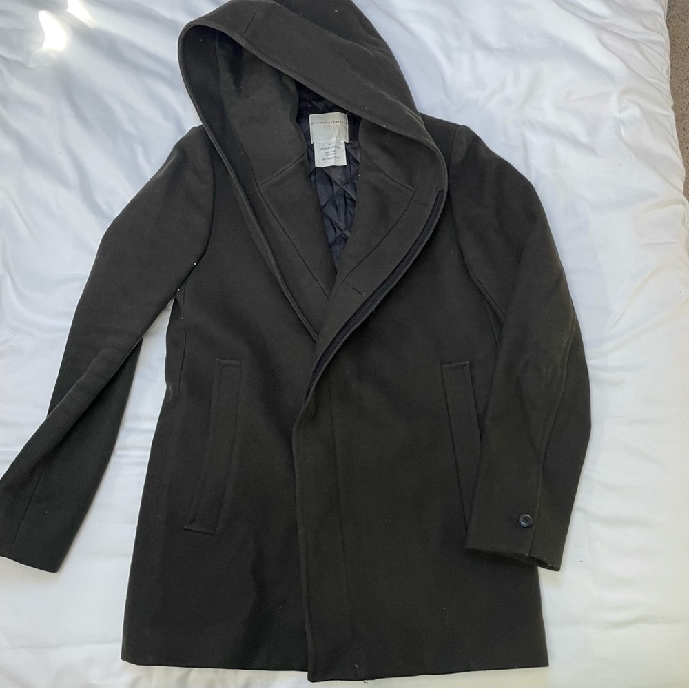 Stephan Schneider Gray Wool Hooded Coat size 5 (US M)